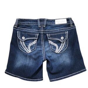 Ariya Jeans Women's Stretch Embellished Jean Shorts Size 7/8‎